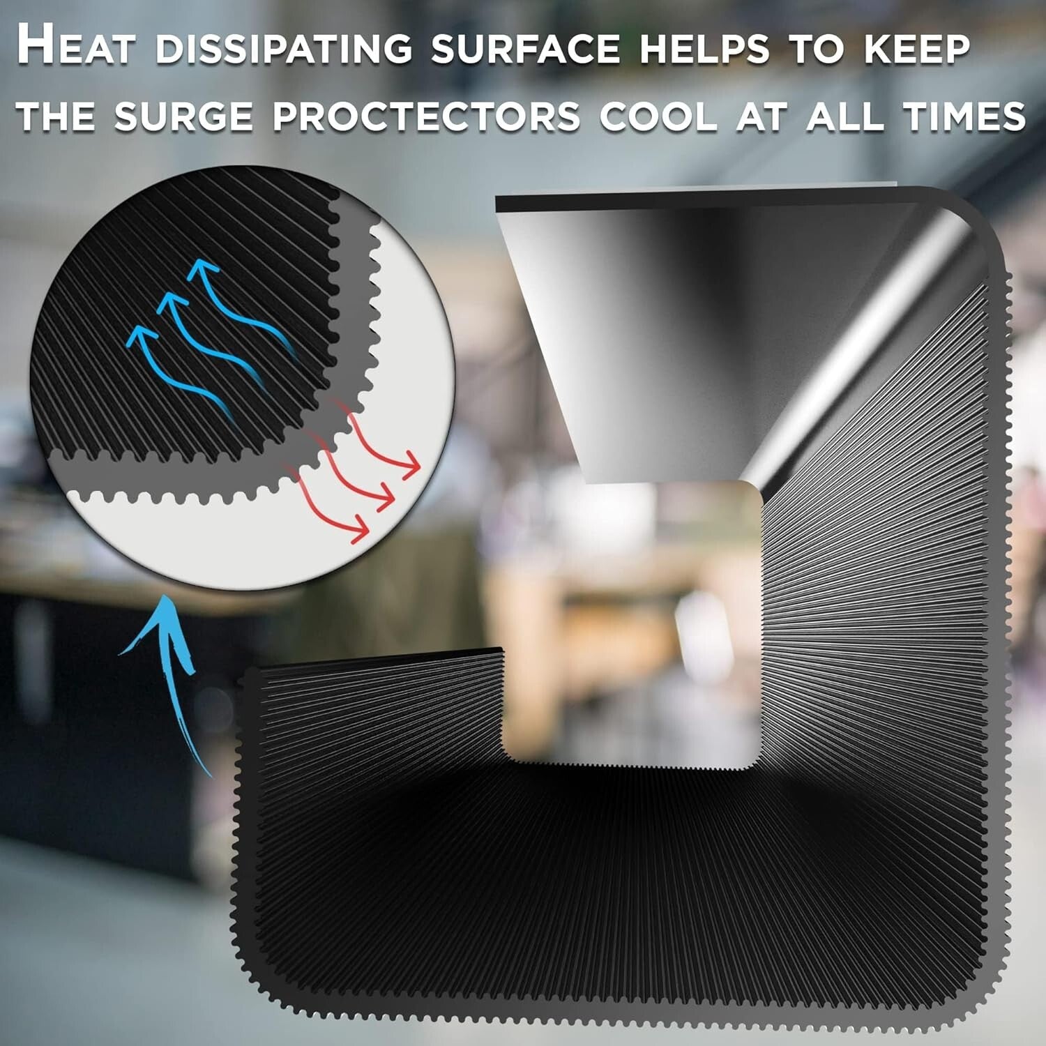 Compact and Sturdy No-Drill Cable Organizer - Black Trays for Clean Workspaces