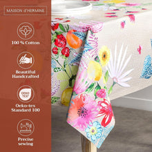 Load image into Gallery viewer, Elegant 100% Cotton Table Cloth 60 x 90 Inches for All Occasions - Jardin D'Ete
