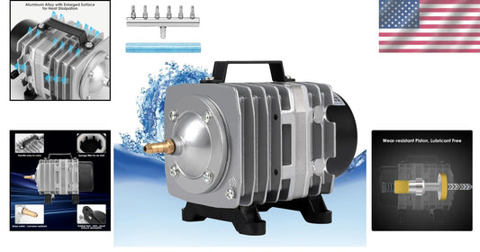 Versatile Aquarium Air Pump: Perfect for Ponds, Hydroponics & Fish Farms