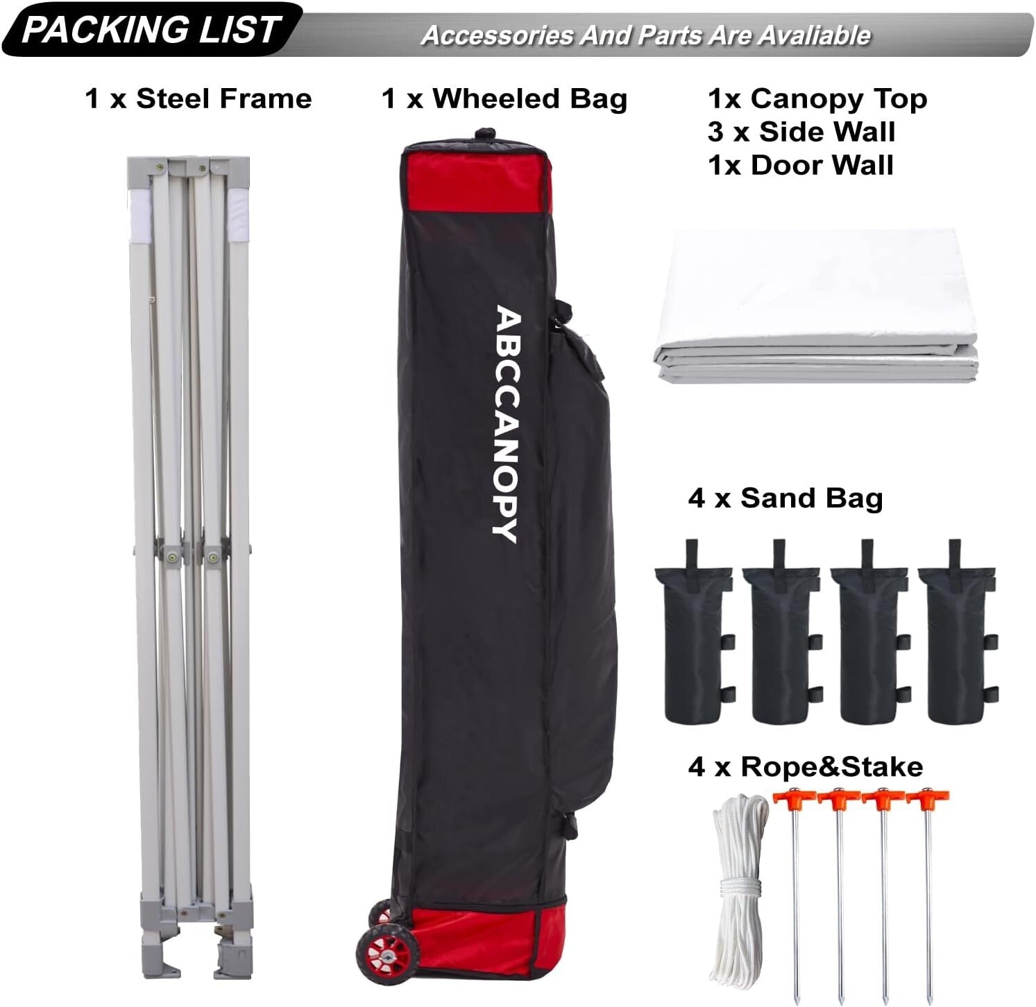 10x10 Commercial Pop-Up Canopy Tent with Sidewalls - Quick Setup, Waterproof