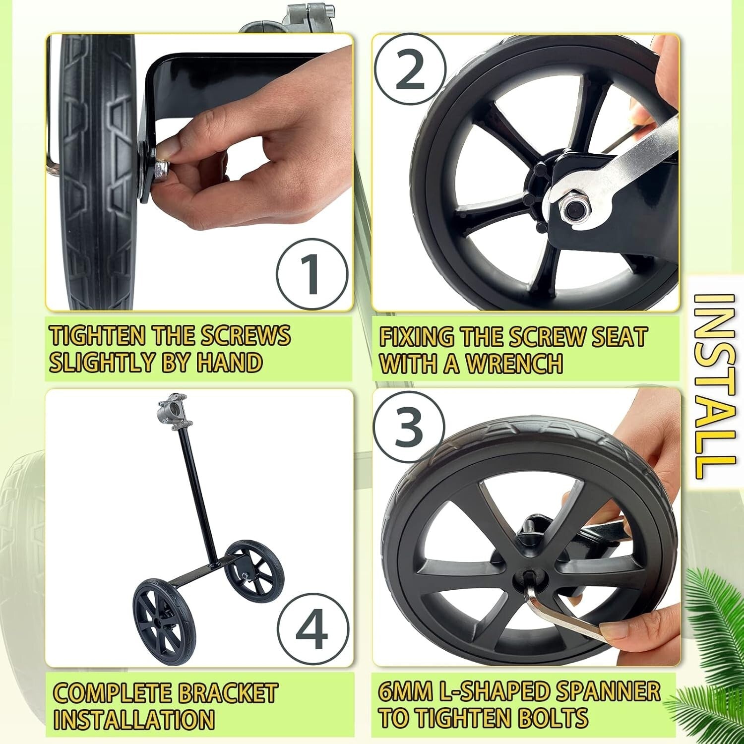 Lightweight 19.48" Trimmer Support Wheel: Ideal for Effortless Yard Maintenance