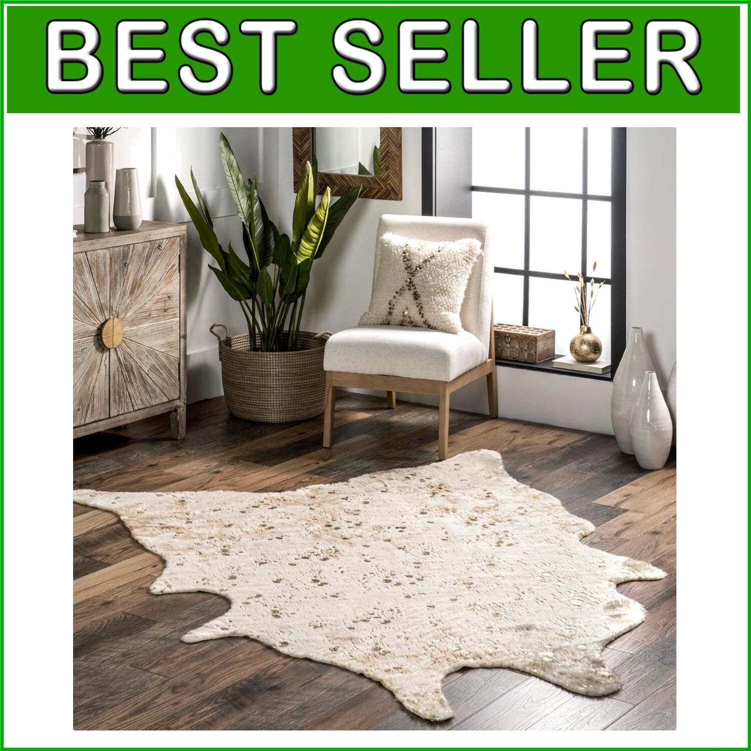 Elegant 4x5 Animal Print Area Rug - Durable & Perfect for Modern Interiors