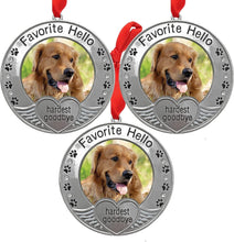 Load image into Gallery viewer, Heartfelt Pet Remembrance Ornaments with Photo Frame - Gift Bag Included