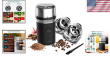 Load image into Gallery viewer, Versatile Wet &amp; Dry Grinder - 200W Electric Coffee &amp; Spice Blender in Black