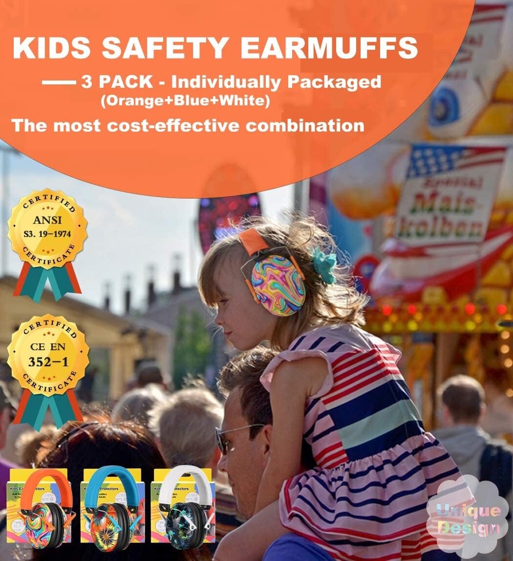 Adjustable Hearing Protection Earmuffs for Kids - Durable & Lightweight Design