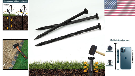 Weather-Resistant 8-Inch Plastic Spiral Stakes for Weed Barrier and Pet Fencing