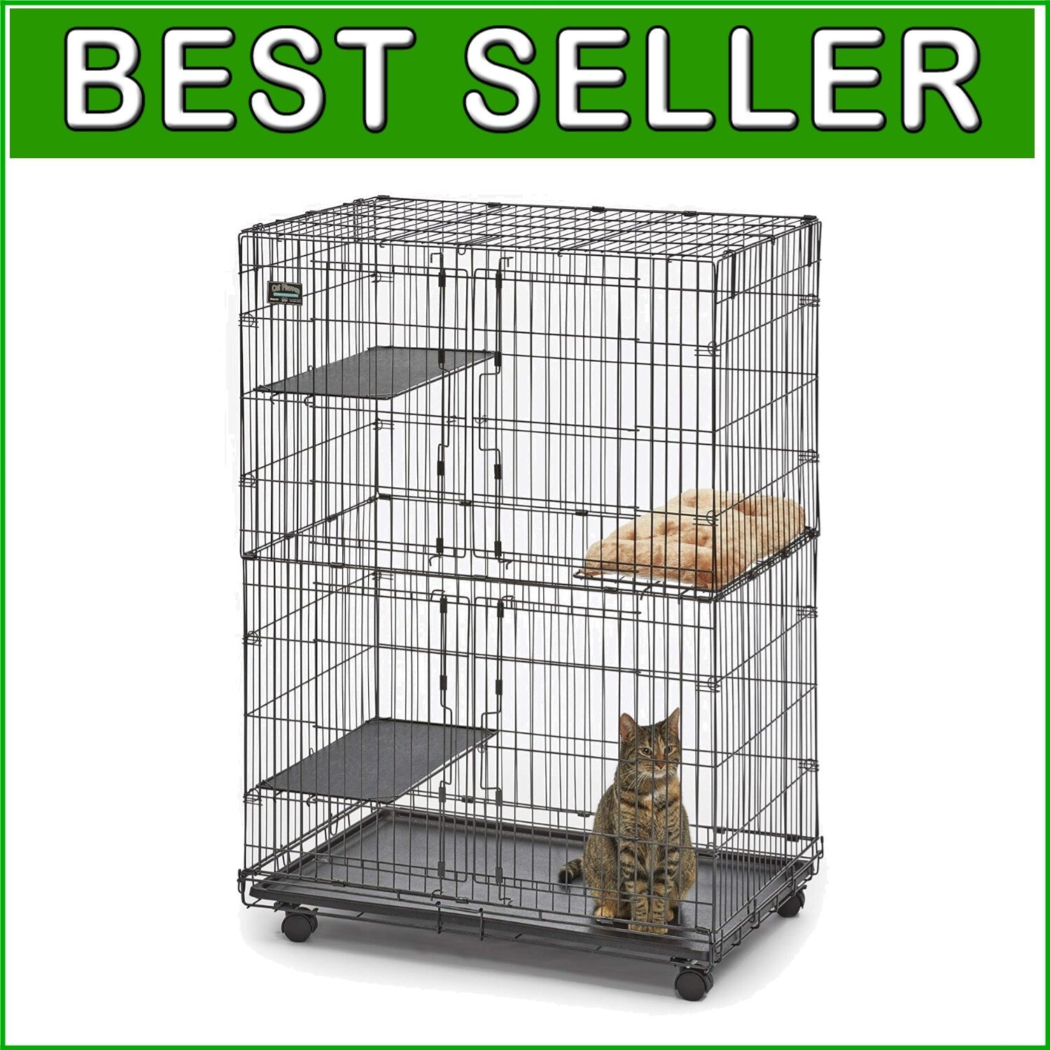 Durable Cat Playpen with Folding Design & Removable Tray - Ideal for All Sizes