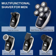 Load image into Gallery viewer, Waterproof Cordless Head Razor with Multiple Attachments for Total Grooming
