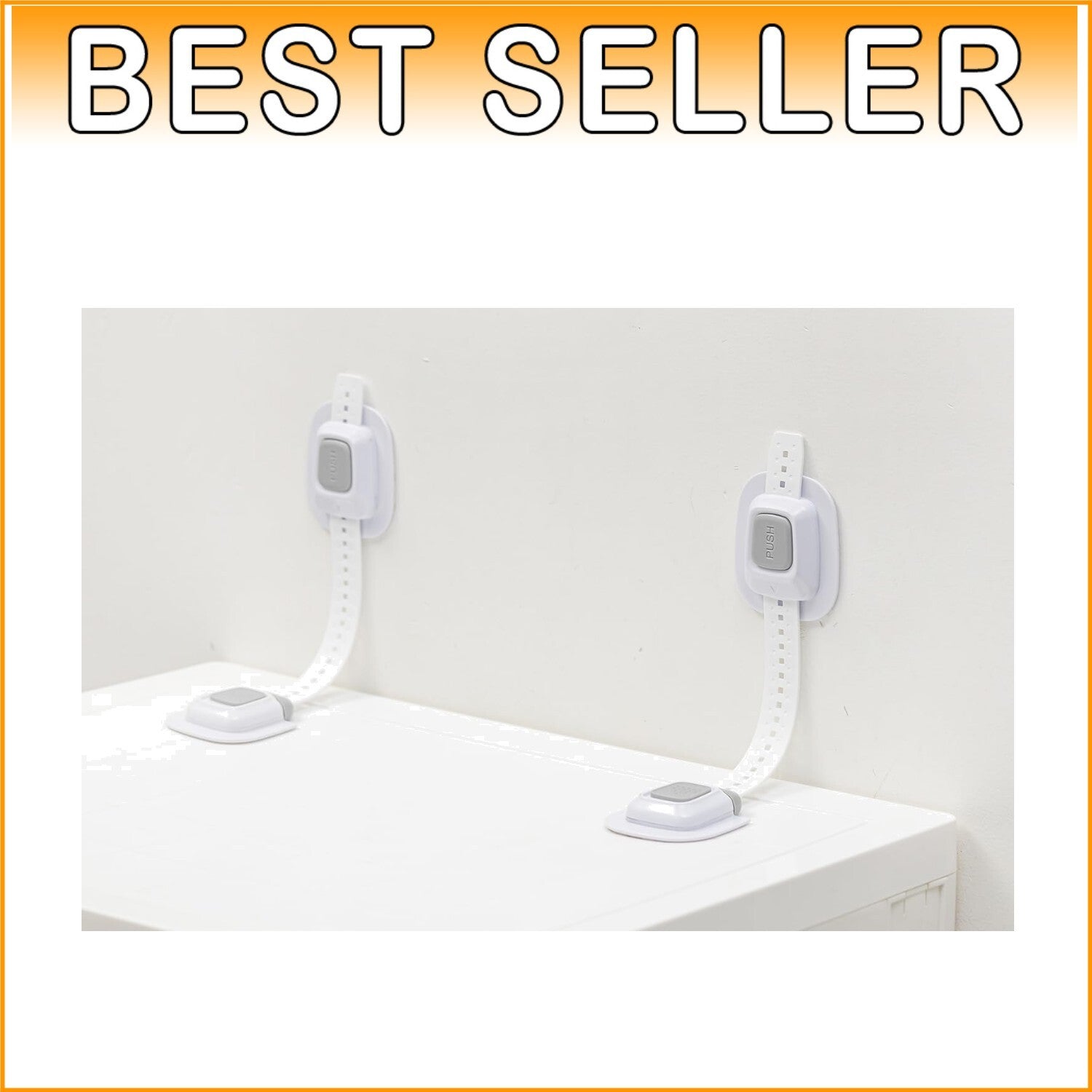 Anti Tip Furniture Wall Anchors for Toddlers - Damage-Free Installation, 4 Pack