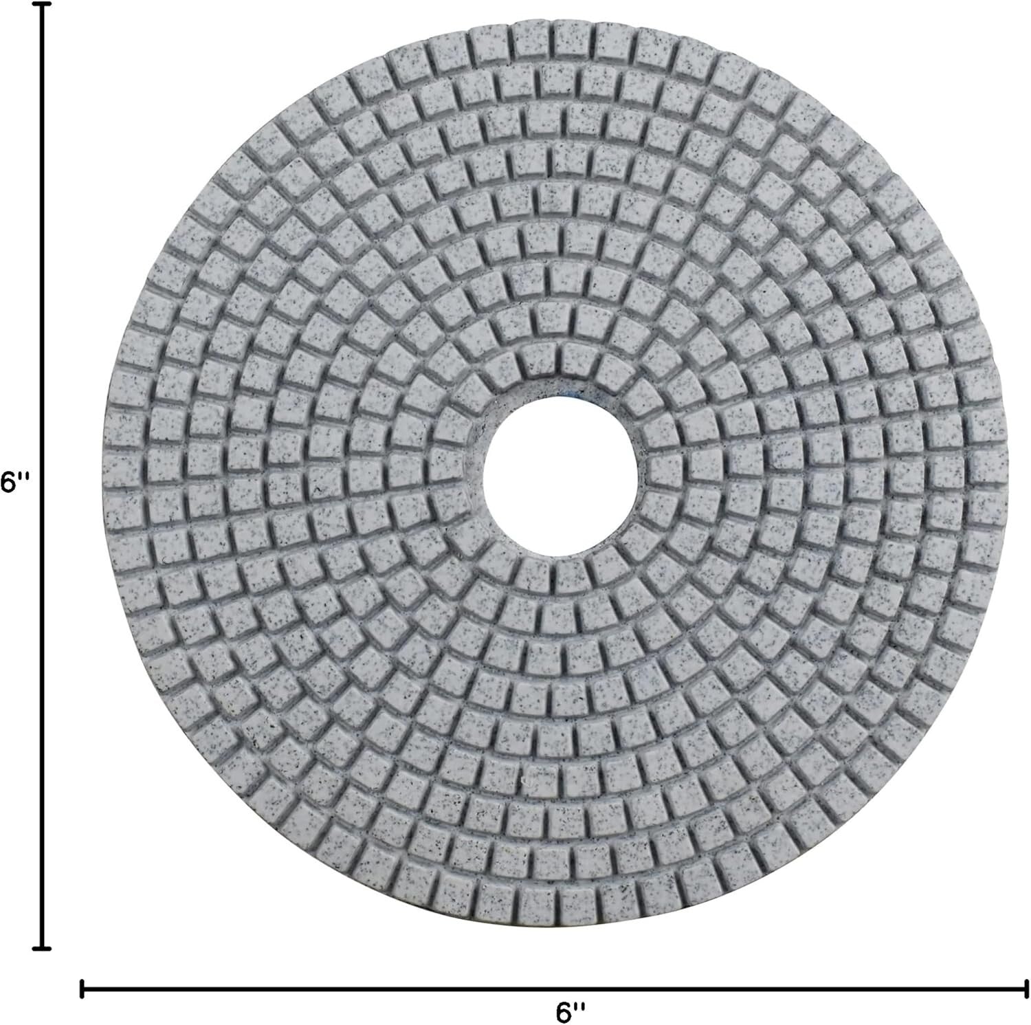Flexible 6" Diamond Polishing Pads - 7-Step Velcro Discs for Stone Surfaces