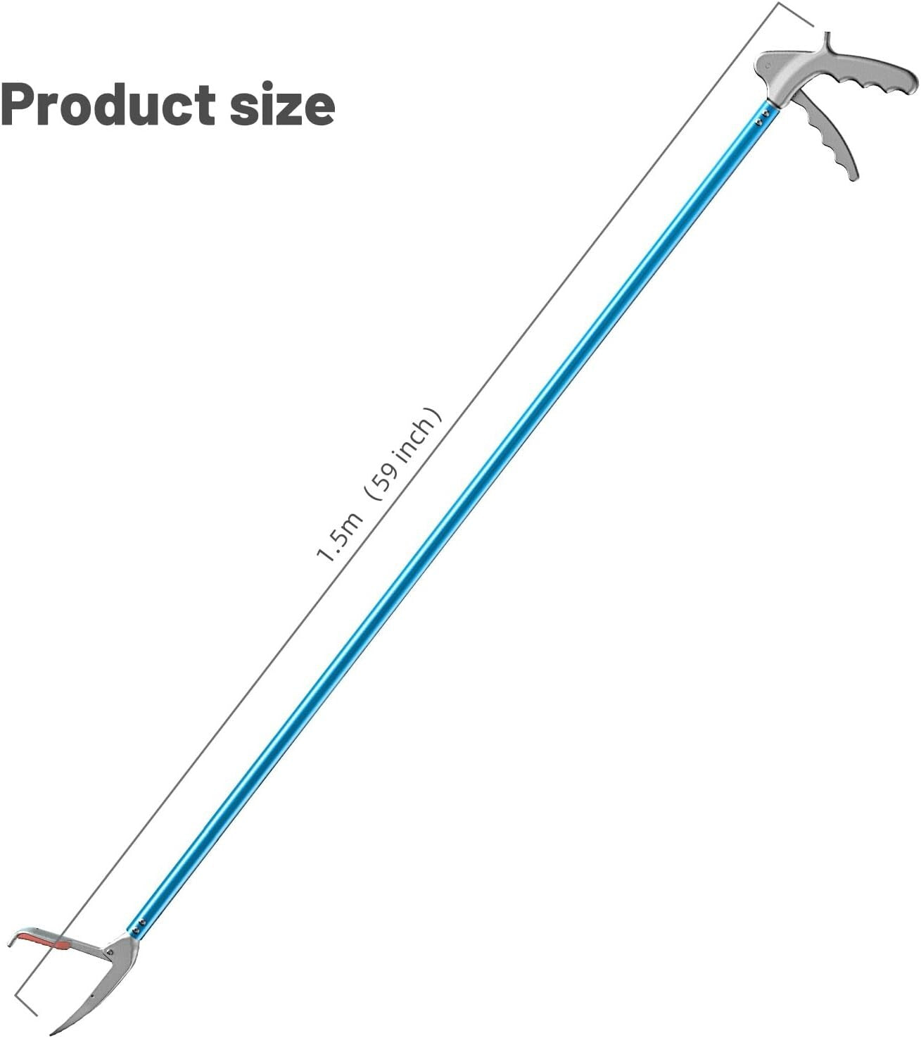 Ergonomic 60-Inch Snake Catcher with Protective Wide Jaw - Lightweight Alloy