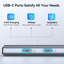 Load image into Gallery viewer, Multi-Port USB C Hub - Dual 4K Output, Thunderbolt 3 Compatible, Lightweight