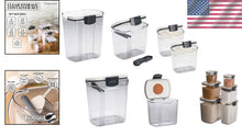 Load image into Gallery viewer, 6-Piece Airtight Clear Plastic Storage Set for Flour, Sugar &amp; Baking Essentials