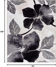 Load image into Gallery viewer, Contemporary Floral Design 6'7" x 9' Indoor Rug - Non-Slip Rubber Backing