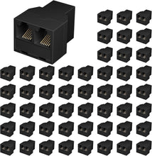 Load image into Gallery viewer, 50 Pack RJ12 6P6C Female-to-Female Telephone Line Splitters - Clear Connection