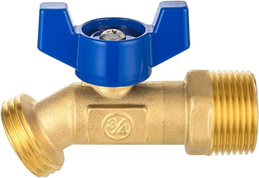 Pack of 5 Brass 1/4-Turn Outdoor Spigot Valves - Efficient Hose Bibb Connectors