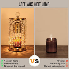 Load image into Gallery viewer, Candle Warmer with Timer &amp; 2 Bulbs - Stylish Gold Crystal Decor for Home