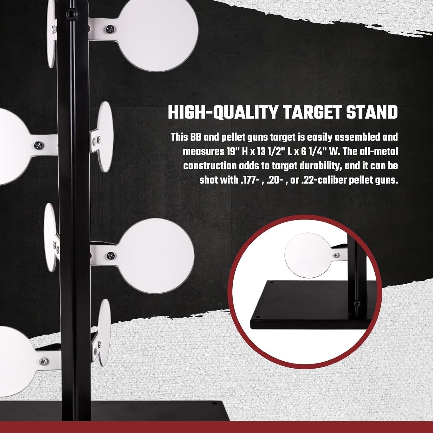 Dueling Tree Airgun Target with 8 Metal Paddles for Enhanced Shooting Practice