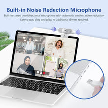 Load image into Gallery viewer, USB 1080P Webcam with Dual Microphones, Autofocus &amp; Built-In Privacy Cover