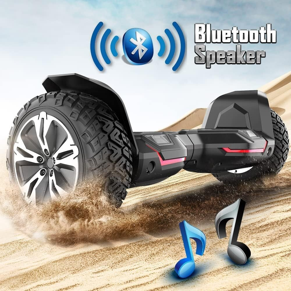 Durable Self-Balancing 8.5" Hoverboard with Bluetooth Speakers and LED Lights