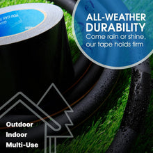 Load image into Gallery viewer, Versatile 6 Pack Black Duct Tape, 4" x 30 Yards - All-Weather &amp; Strong Adhesive