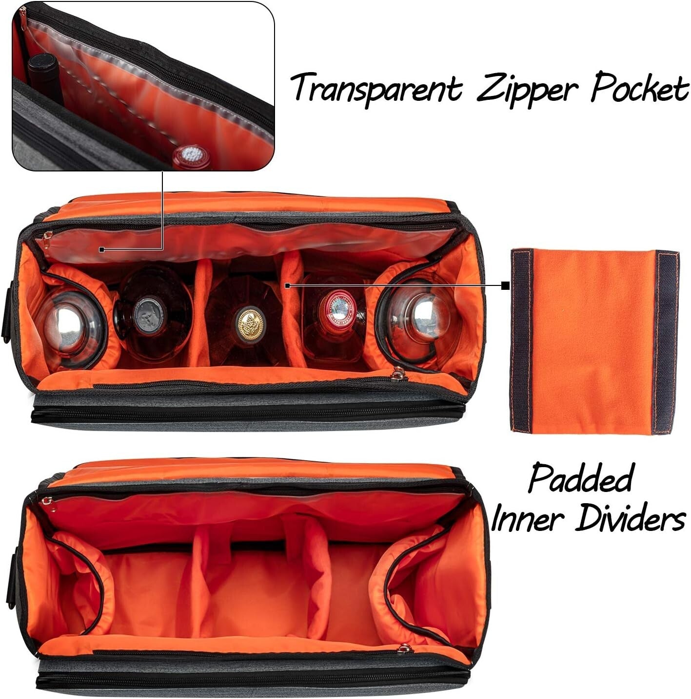 Premium Nylon Bartender Bag with Padded Dividers for Wine & Cocktail Essentials