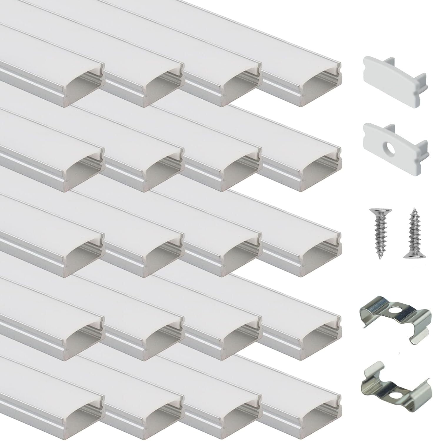 Customized 20-Pack 6.6FT LED Channels with Milky White Finish for Elegant Spaces