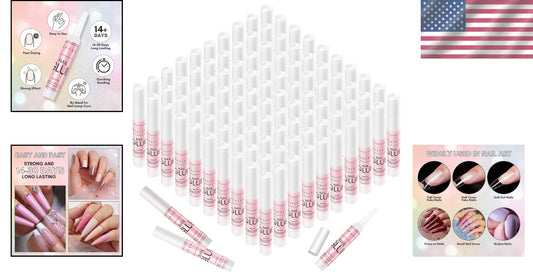 Ethyl Cyanoacrylate Nail Glue: 100PCS High-Efficiency Long Lasting Adhesive