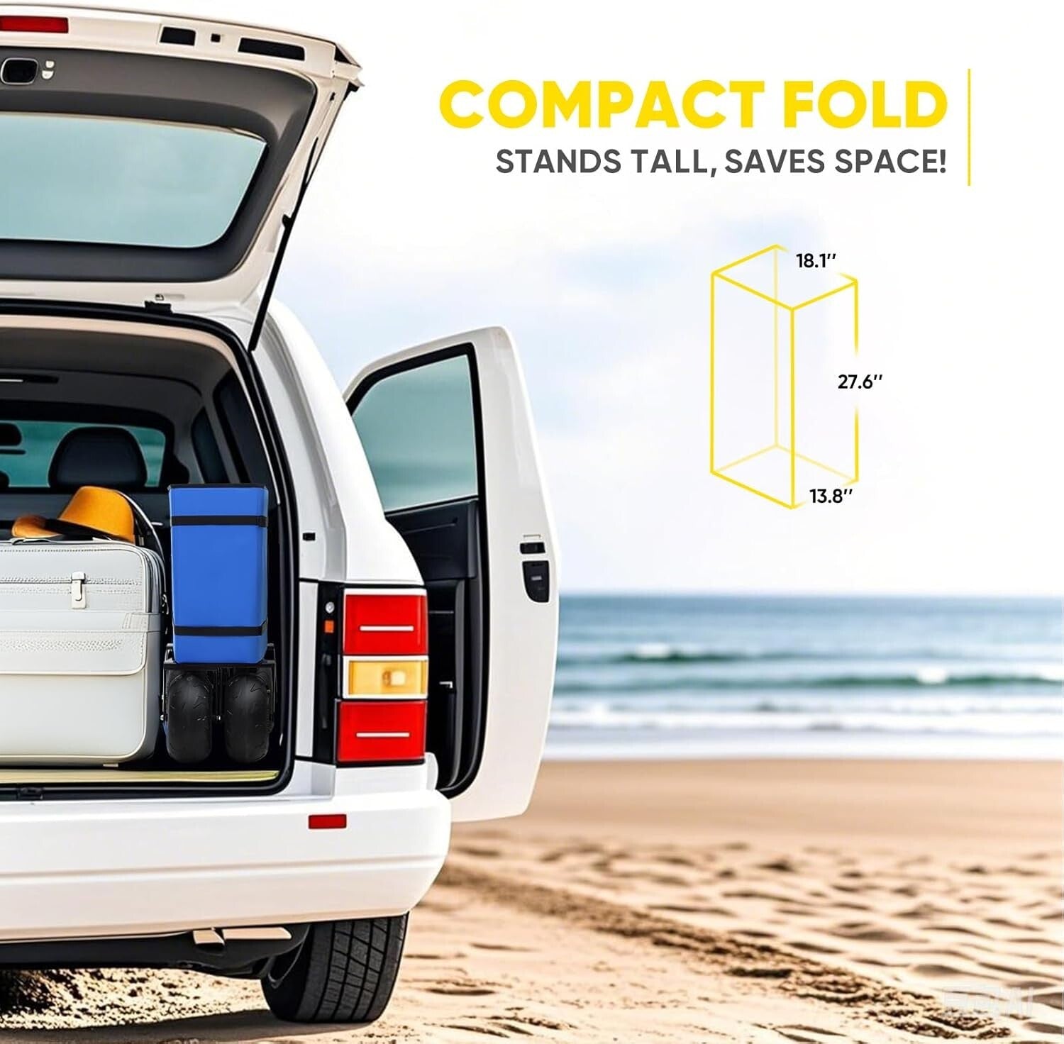 Beach-Ready 440lb Capacity Wagon with 9" Wheels – Perfect for Outdoor Adventures