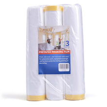 Load image into Gallery viewer, 3-Pack Pre-Taped Masking Film Rolls 9ft x 90ft for Ultimate Surface Protection