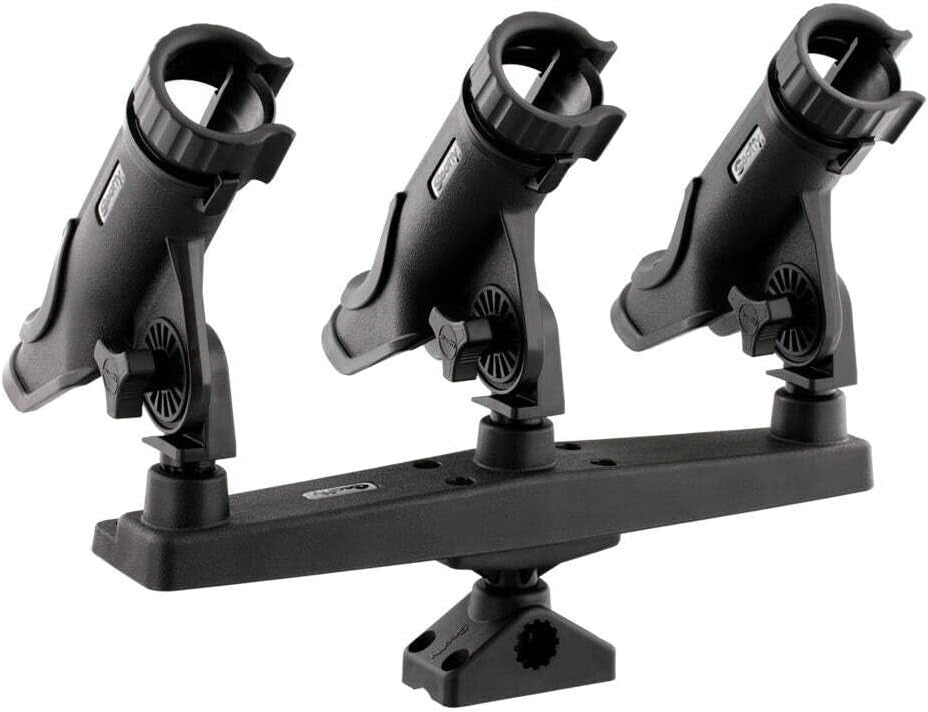 Durable Triple Rod Holder with Built-in Accessory Rack for Fishing Bliss