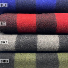 Load image into Gallery viewer, Large Green Buffalo Plaid Wool Blanket - Warm and Washable for All Seasons
