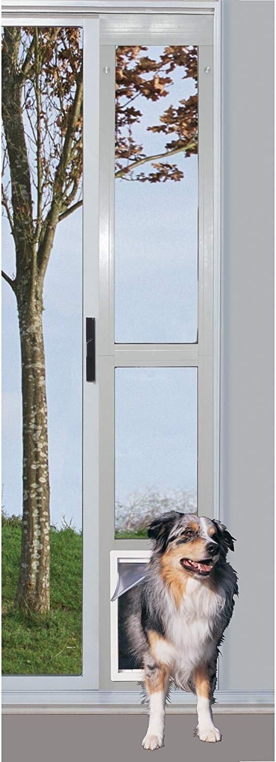 Elegant Modular Aluminum Pet Patio Door with Flexible Flap for Large Breeds