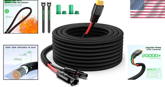 Flame Retardant 12AWG Solar XT60 Charging Cable - Ensuring Safety and Efficiency