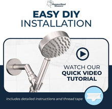 Load image into Gallery viewer, Stainless Steel Handheld Shower Head - Brushed Nickel with Adjustable 6ft Hose