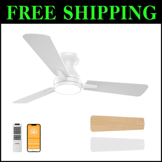 Energy Efficient Dimmable Ceiling Fan with Remote Control & Reversible Blades