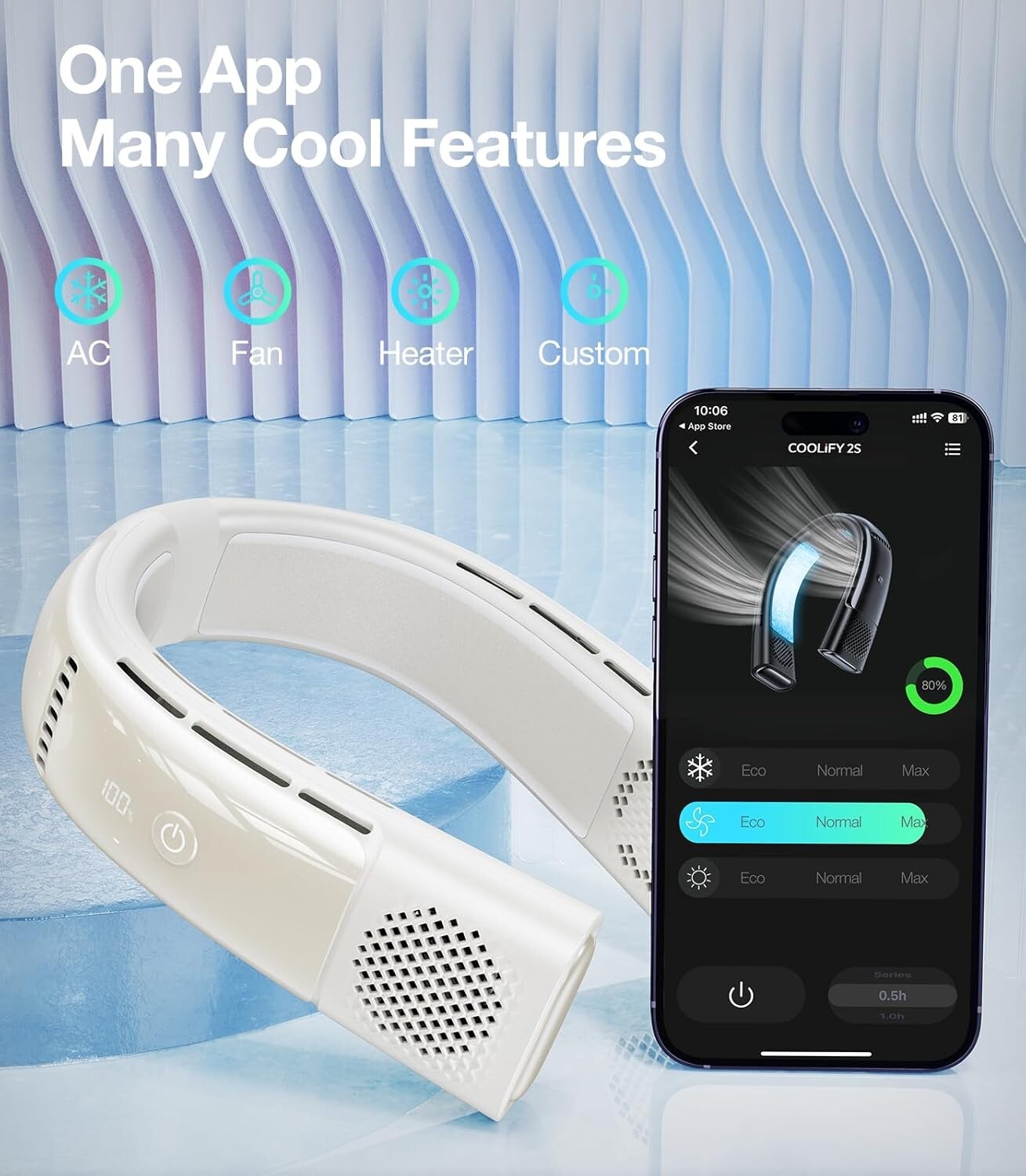 Personal Air Conditioner and Heater: Wearable, Stylish with 360-Degree Cooling