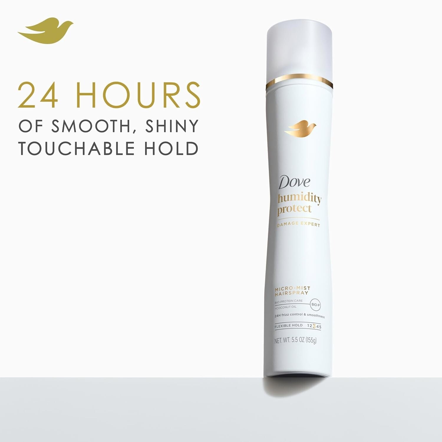 Flexible Hold Hairspray with Coconut Oil for All-Day Frizz Control - Pack of 6