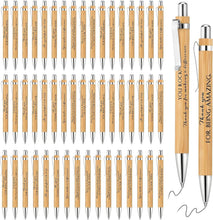 Load image into Gallery viewer, Fine Point Black Ink Bamboo Ballpoint Pens - 10 Styles for Office Motivation