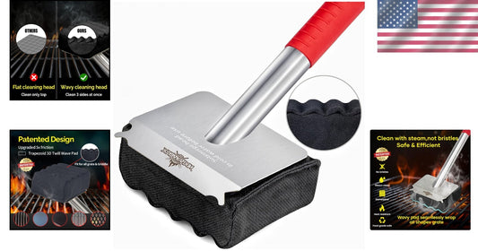 Effortless Replaceable Grill Brush with Sturdy Handle for Ultimate Cleaning Ease