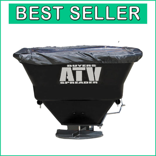 Durable 100 lb Broadcast Spreader for ATV - Seed, Feed, Fertilizer, Rain Cover