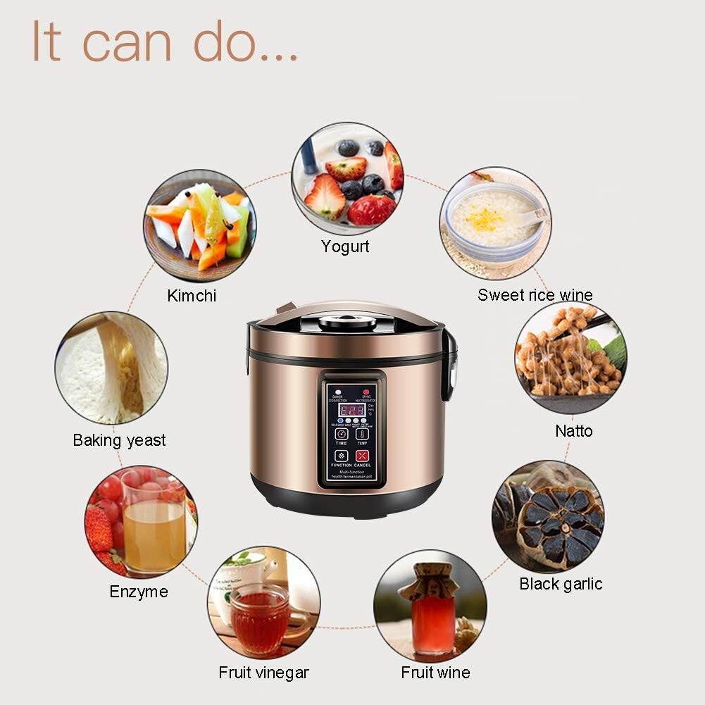 Full Automatic 6L Fermenter for Black Garlic, Kimchi, and Sweet Rice Wine