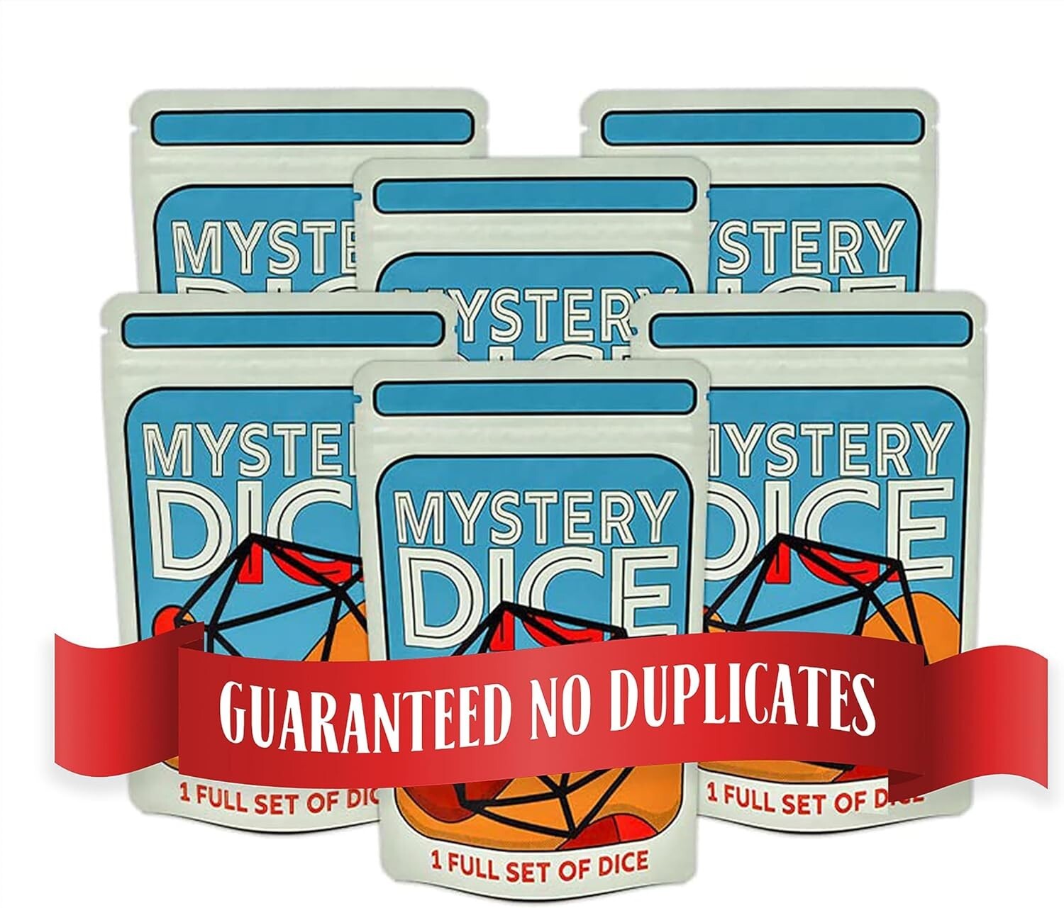 Wide Range of Patterned Polyhedral Dice - Pack of 7 for Role Playing Games