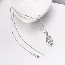 Load image into Gallery viewer, Lightweight 18" Celtic Knot Opal Necklace in Sterling Silver - Ideal for Gifting