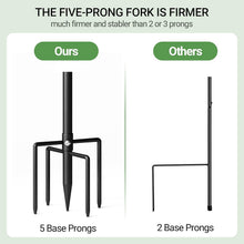 Load image into Gallery viewer, 108" Extra Thick Shepherds Hooks - Durable Bird Feeder Stand with 5 Prongs
