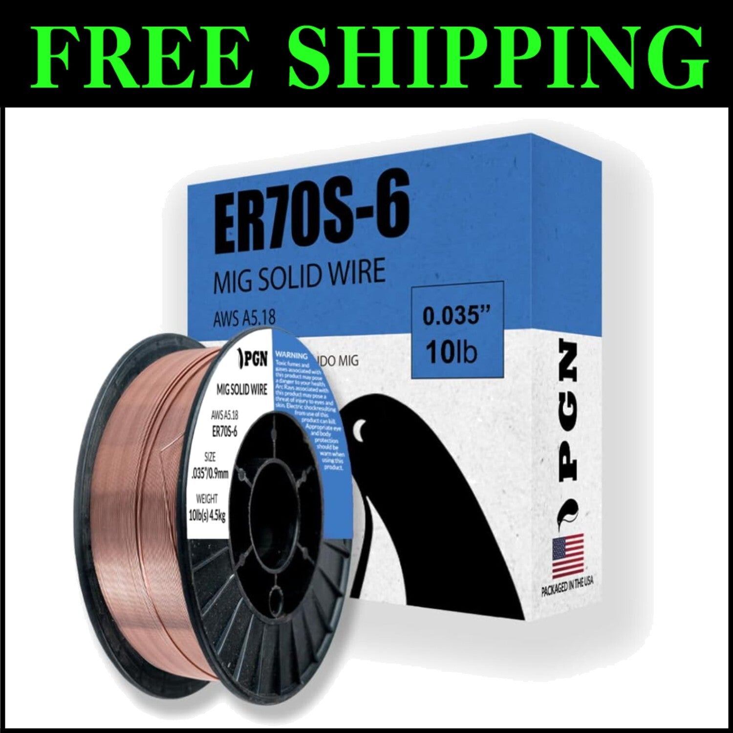 ER70S-6 MIG Welding Wire .035" - 10lb Spool, Low Splatter, Precision Control