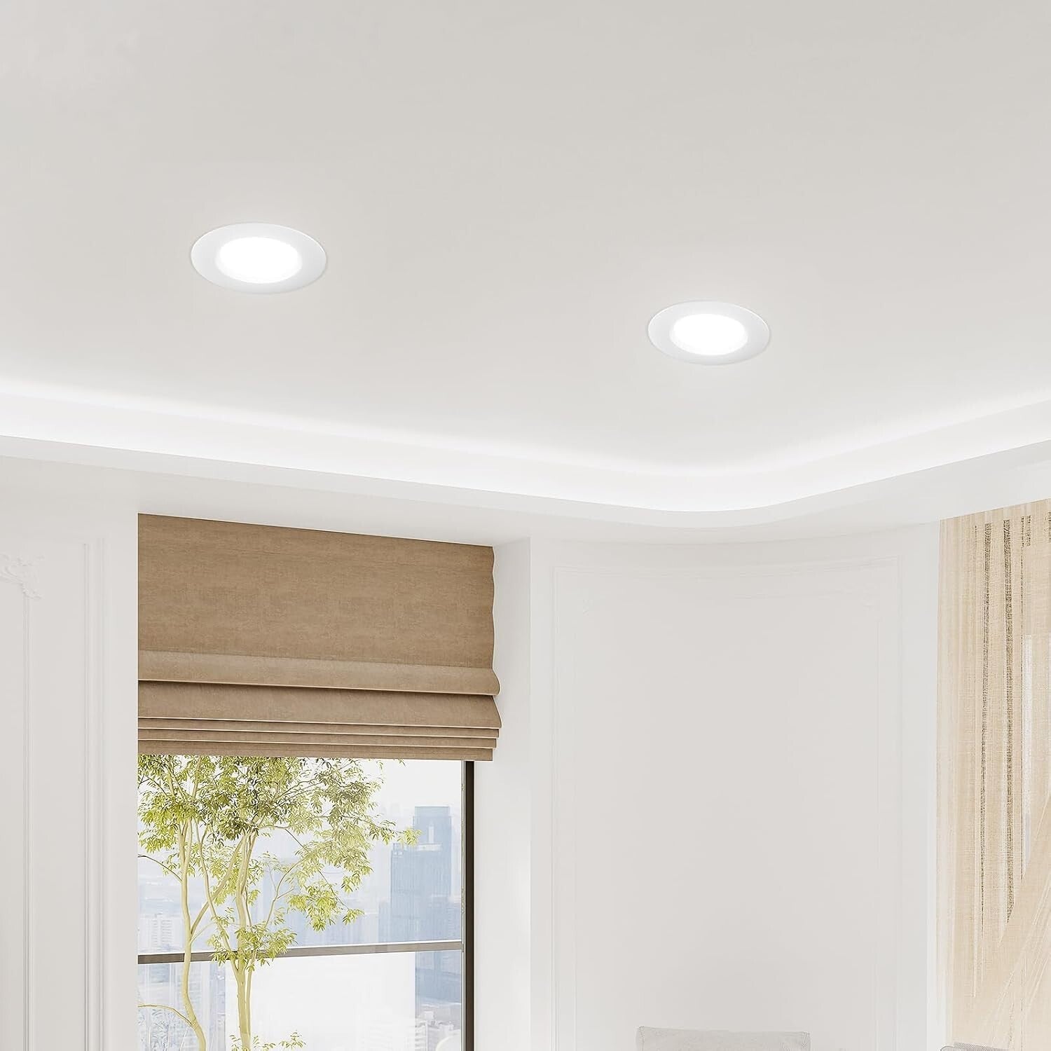 Versatile 12-Pack LED Recessed Light with Adjustable Color Temperature, Dimmable