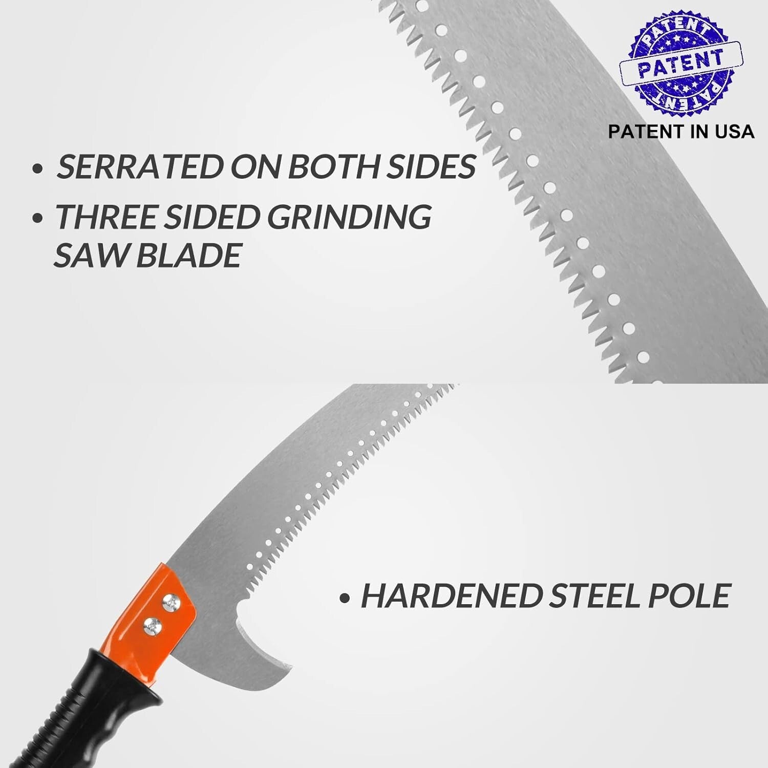 14 FT Adjustable Lightweight Pole Saw with Serrated Blade - Perfect for Trees