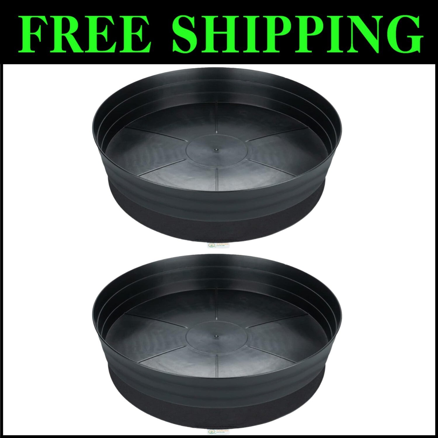 Durable 18" Plant Drip Trays - Extra-Deep Saucers for Indoor Pots and Bird Baths