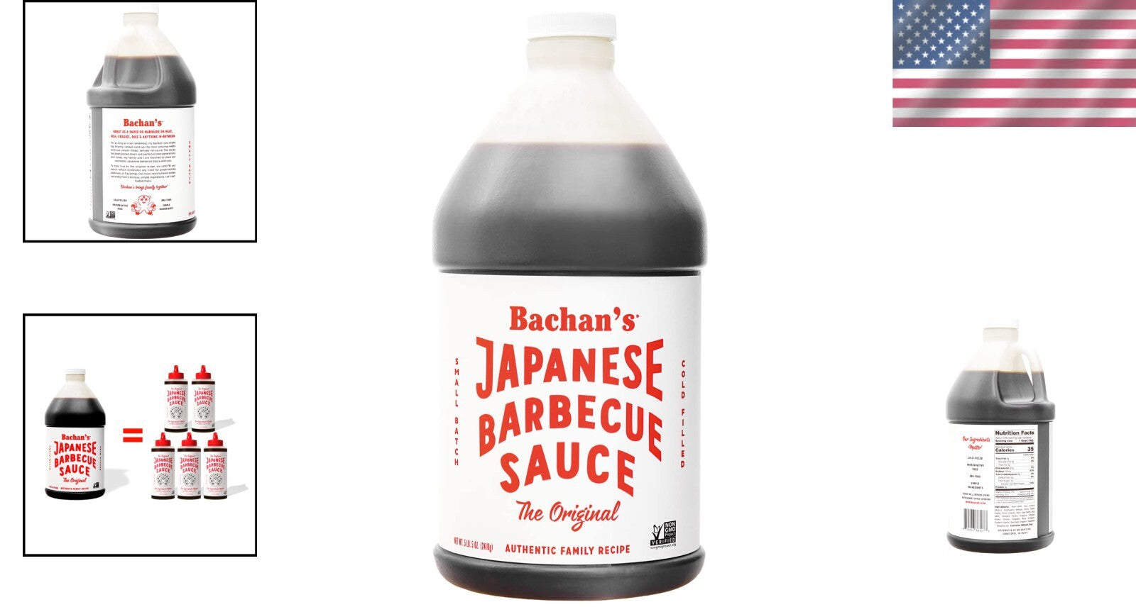Original Japanese BBQ Sauce - Half Gallon, GMO-Free & Fresh Cold-Filled Flavor